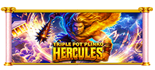 <p>El héroe definitivo llega a la pirámide en Triple Pot Plinko – Hercules, que combina una tragamonedas épica con temática de mitología griega con un juego de bonificación estilo plinko.</p>
<p>Si los scatters azules, rojos o verdes aparecen en la cuadrícula de 5×3 durante el juego base, el hijo de Zeus desata la función plinko con al menos un modificador. Por cada dispersión de color que activa la función, 10 bolas iniciales caen desde la parte superior de una pirámide, golpeando los bolos al azar a medida que caen y son recolectadas por nueve cubos en la base de la pirámide. Estos cubos contienen multiplicadores fijos, que comienzan en 1x cerca del centro y alcanzan hasta 30x en cada lado de la pirámide.</p>
<p>Si el scatter azul activa el juego, puede otorgar hasta 20 bolas plinko adicionales, el scatter rojo aplica multiplicadores de hasta 100x a bolas aleatorias, mientras que el scatter verde aumenta los multiplicadores adjuntos a cubos aleatorios hasta un máximo de 100x.</p>